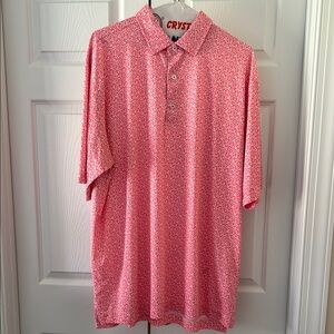 FootJoy Men's Pink Patterned Golf Shirt